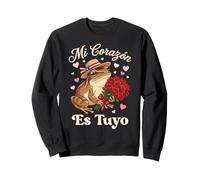 Mi Corazón ES Tuyo Coquí Grenouille avec Roses Boricua Valentine Sweatshirt