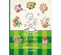 Mi Cuaderno de Recetas: Recetario de Cocina en Blanco Para Llenar - Cuaderno Para 52 Recetas Doble Página . Formato A4 - 110 páginas.51