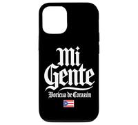 Mi Gente Boricua de Corazón Drapeau de Porto Rico Imprimé Blanc Coque pour iPhone 12/12 Pro