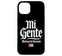 Mi Gente Boricua de Corazón Drapeau de Porto Rico Imprimé Blanc Coque pour iPhone 13