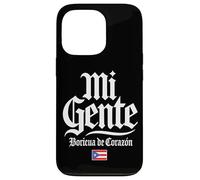 Mi Gente Boricua de Corazón Drapeau de Porto Rico Imprimé Blanc Coque pour iPhone 13 Pro