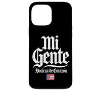 Mi Gente Boricua de Corazón Drapeau de Porto Rico Imprimé Blanc Coque pour iPhone 13 Pro Max