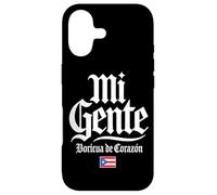Mi Gente Boricua de Corazón Drapeau de Porto Rico Imprimé Blanc Coque pour iPhone 17
