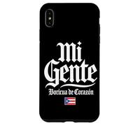 Mi Gente Boricua de Corazón Drapeau de Porto Rico Imprimé Blanc Coque pour iPhone XS Max