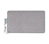 Mi-Heat Carbon Feet Tapis Bureau Chauffant Infrarouge (55x80cm) - Tapis de Sol avec Variateur Continu, env. 55°C - Surface PVC Antidérapante, Gris