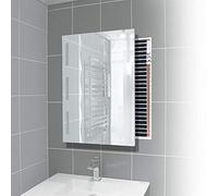 Mi-Heat Chauffage électrique de miroir, 80 x 75 cm, film de chauffage infrarouge pour salle de bain