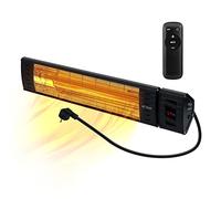Mi-Heat chauffage infrarouge radiant de terrasse WIH-2300R, 2300 watts, 4 niveaux de chauffage, télécommande, boîtier métallique, IP65 Outdoor