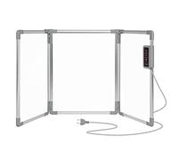 Mi-Heat Panneau chauffant pliable en aluminium 53x108cm Chauffage de bureau infrarouge 350W jusqu'à 80°C Mur chauffant pour bureau Home Office Poste de travail Caisses d'accueil