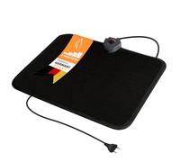 Mi-Heat Tapis Chauffant Électrique 40x50 cm - Chauffe-Pieds Puissant (max. 60°C) avec Interrupteur à Pied - Tapis de Sol Infrarouge pour Bureau et Télétravail, Surface Textile Douce