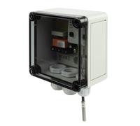 Mi-Heat TEV-1 thermostat en saillie, régulateur de température avec deux seuils et sonde externe, commande pour chauffage de surfaces extérieures, protection antigel et chauffage extérieur électrique
