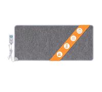 Mi-Heat Warm Feet Tapis chauffant infrarouge 55x110cm gris/anthracite - env. 40°C - avec contrôleur, fonction minuterie, sol, 230V, surface du tapis bouclée