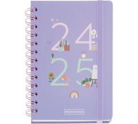 Mi Lugar Agenda Scolaire 24-25 Septembre 2024 À Août 2025, Dimensions 125,5 X 178 Mm, Un Jour Par Page, Double Spirale Métallique, Couverture En Carton Doublé, Fermeture Avec Élastique,.[F1295]