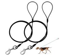 Mi Metty Lot de 2 laisses robustes pour chien de 1,8 m, résistantes à la mastication, idéales pour les grands chiens et les chiots qui font leurs dents