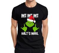 Mi Mi Mi Hal's Maul Grinch T-shirt pour homme avec inscription « Anti-Noël », Noir , M