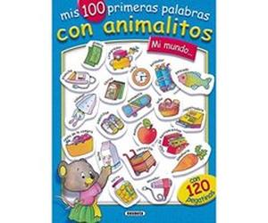 Mi mundo... con 120 pegatinas, mis 100 primeras palabras con animalitos Ilustraciones Jordi Busquets (Auteur)