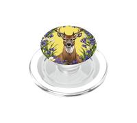 MI N. American Buck Entouré De Lac Iris Fleurs 2 PopSockets PopGrip pour MagSafe