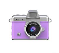 Mi-ni Appareil photo numérique, porte-clés portable, appareil photo compact avec écran rabattable à 180 °, mode beauté, vidéo HD pour vlogging de voyage (violet)