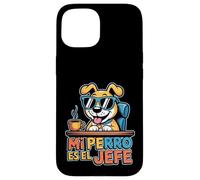 Mi Perro ES El Jefe Citation Humoristique pour Amoureux des Chiens espagnols Coque pour iPhone 15