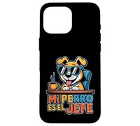 Mi Perro ES El Jefe Citation Humoristique pour Amoureux des Chiens espagnols Coque pour iPhone 16 Pro Max
