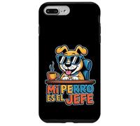 Mi Perro ES El Jefe Citation Humoristique pour Amoureux des Chiens espagnols Coque pour iPhone 7 Plus/8 Plus