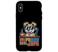 Mi Perro ES El Jefe Citation Humoristique pour Amoureux des Chiens espagnols Coque pour iPhone X/XS
