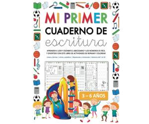 Mi primer cuaderno de escritura: Aprender a leer y escribir el abecedario y los números es fácil y divertido con este libro de actividades de repasar ... Mayúsculas y Minúsculas | Números del 1 al 20