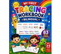 Mi Primer Libro de Trazos Bilingüe: Aprende a trazar líneas, letras, abecedario y números del 1 al 10 | Libro de actividades inglés-español con ... para niños de preescolar de 3 a 5 años