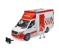 Mi-Temps De Secours Bruder 02676 Mercedes Sprinter Ambulance Avec Voitures