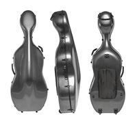 MI&VI Music MI&VI Music CP-7001 Étui classique pour violoncelle en fibre de polycarbonate (taille complète) 4/4 avec roues | Poches à fermeture éclair | Léger de 3,9 kg | Coque rigide - par MI&VI