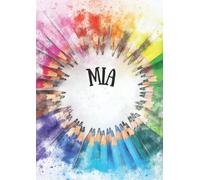 MIA: Carnet à dessin pour enfant - 100 pages - A4 portrait - blanc - Cahier personnalisé prénom