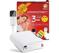 Mia&Coco Couverture chauffante avec arrêt automatique, 150 x 80 cm, Sous-lit chauffant avec minuterie 12 heures et 3 niveaux de chaleur, affichage LED, protection contre la surchauffe, couverture chau