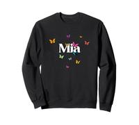 MIA - Joli prénom de fille avec des papillons colorés Sweatshirt