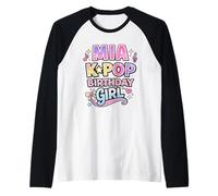 Mia K-Pop Anniversaire, Musique Pop Coréenne, Cute Bday Girl KPops Manche Raglan
