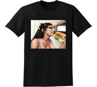 Mia Khalifa Action Movie Star Funny Men's Unisex Tee Short Sleeve T Shirt Black L