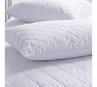 MIA Lot de 2 taies d'oreiller matelassées ultrasoniques 100 % polycoton avec fermeture éclair - Ultra doux et respirant - Anti-allergique