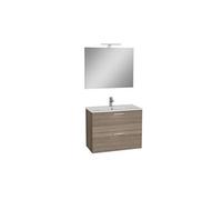 Mia ensemble avec meuble pré-assemblé 79x61x39,5 cm + miroir + lavabo en céramique + éclairage LED, cordoba (MIASET80C)