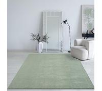 Mia’s Teppiche Taos - Tapis à Poils Courts Effet Fourrure, Ultra Doux et Lavable Jusqu’à 30°C, avec Dessous antidérapant, idéal pour Salon et Chambre, fabriqué en Turquie, Vert, 120 x 160 cm