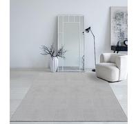 Mia’s Teppiche Taos - Tapis à Poils Courts Effet Fourrure, Ultra Doux et Lavable Jusqu’à 30°C, avec Dessous antidérapant, idéal pour Salon et Chambre, fabriqué en Turquie, Gris, 200 x 280 cm