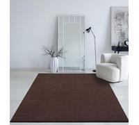 Mia’s Teppiche Taos - Tapis à Poils Courts Effet Fourrure, Ultra Doux et Lavable Jusqu’à 30°C, avec Dessous antidérapant, idéal pour Salon et Chambre, fabriqué en Turquie, Brun, 200 x 280 cm