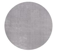 Mia’s Teppiche Taos - Tapis à Poils Courts Effet Fourrure, Ultra Doux et Lavable Jusqu’à 30°C, avec Dessous antidérapant, idéal pour Salon et Chambre, fabriqué en Turquie, Gris, 200 x 200 cm Rond