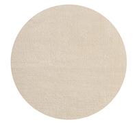 Mia’s Teppiche Taos - Tapis à Poils Courts Effet Fourrure, Ultra Doux et Lavable Jusqu’à 30°C, avec Dessous antidérapant, idéal pour Salon et Chambre, fabriqué en Turquie, Beige, 200 x 200 cm Rond