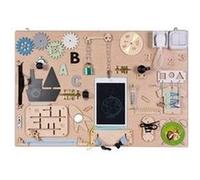 Mia tableau d'activité sensoriel montessori busy board en bois naturel transports 75 cm G