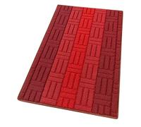 Mia Tapis de cuisine avec bordure absorbante, tissage 3D, différentes tailles et couleurs, multi-usages, aussi pour salle de bain, chambre, couloir, 100 % fabriqué en Italie 50x100 cm bordeaux