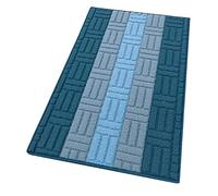 Mia Tapis de cuisine avec bordure absorbante, tissage 3D, différentes tailles et couleurs, multi-usages, aussi pour salle de bain, chambre, couloir, 100 % fabriqué en Italie 50x80 cm bleu