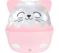 Bigben Veilleuse musicale sans fil Mia – Projection 360° chat, 13 films, 8 mélodies – Blanc/Rose
