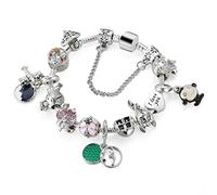 MIADEAL Bracelet à breloques sur le thème de la souris de dessin animé, compatible Pandora, édition rose, Métal, Pas de gemme