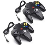 miadore 2 PCS Manette filaire USB N64 pour jeux N64,(version PC) (noir)