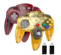 miadore 2 PCS Manette Switch N64 pour Switch 1/2/OLED/Lite,Play & Plug | Manette PC sans fil avec récepteur USB 2,4 GHz,batterie 500 mAh,vibration intégrée,Compatible avec PC,Mac OS,Raspberry Pi