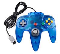 miadore Contrôleur N64 rétro 64 bits, manette de jeu de manette de jeu filaire pour console N64 système N 64, bleu clair