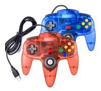 miadore Lot de 2 manettes USB rétro pour jeux N64, PC Classic N64 Gaming, pour Windows, PC, Mac, Raspberry Pi